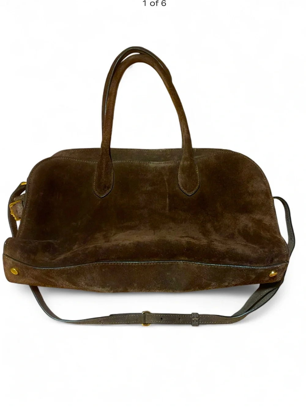 Claudia Firenze Genuine Brown Suede Satchel / Crossbody Bag Made In Italy 🇮🇹